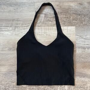 Lululemon Black Align Halter Tank Top Size 4 Soft Sculpted Fit Yoga